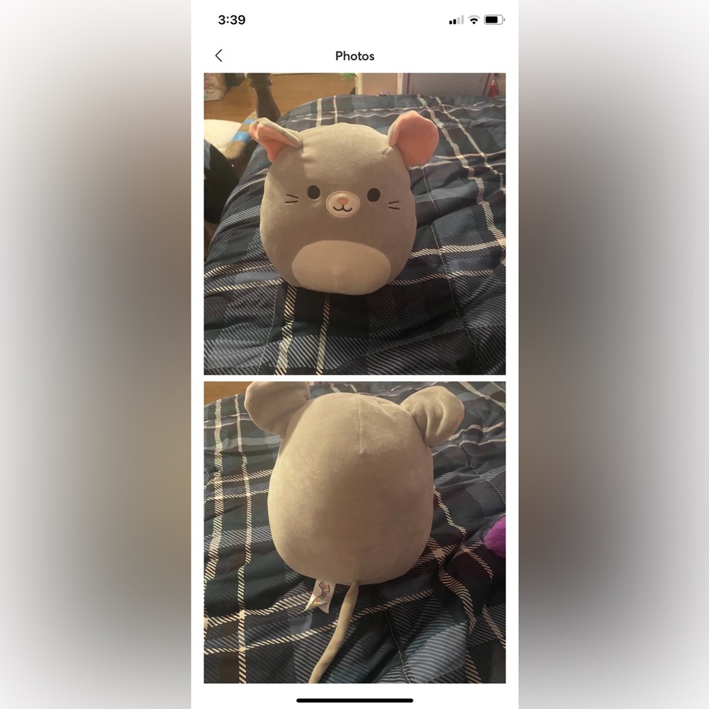 Squishmallow misty the mouse